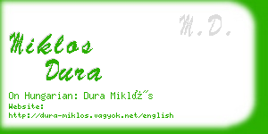 miklos dura business card